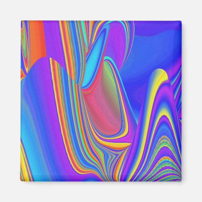 Summerfeeling , Abstrakt 3D Rainbowart Magnet (Vorne)