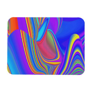 Summerfeeling , Abstrakt 3D Rainbowart Magnet