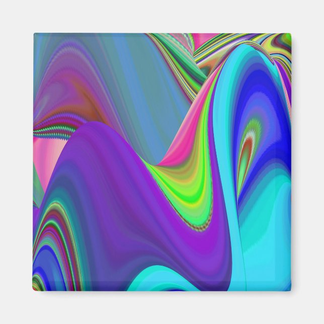 Summerfeeling , Abstrakt 3D Rainbowart Magnet (Vorne)