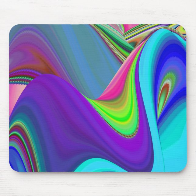 Summerfeeling , Abstrakt 3D Rainbowart Mousepad (Vorne)