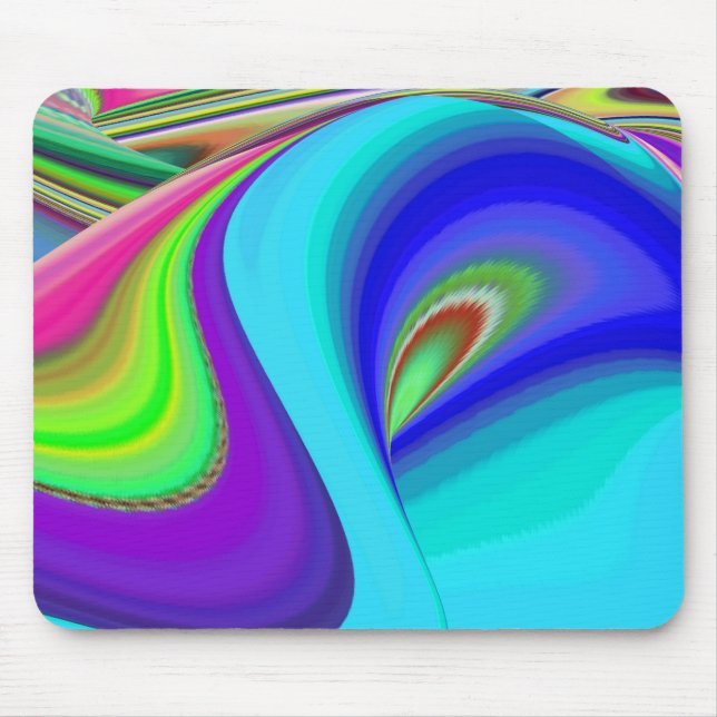 Summerfeeling , Abstrakt 3D Rainbowart Mousepad (Vorne)