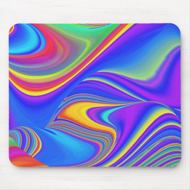 Summerfeeling , Abstrakt 3D Rainbowart Mousepad (Vorne)