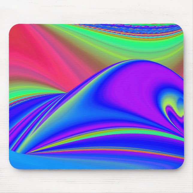 Summerfeeling , Abstrakt 3D Rainbowart Mousepad (Vorne)