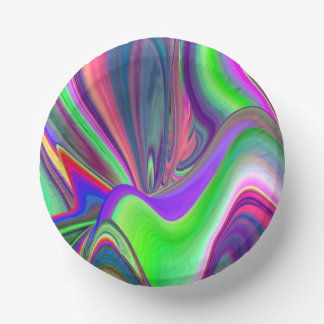 Summerfeeling , Abstrakt 3D Rainbowart Pappteller