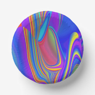Summerfeeling , Abstrakt 3D Rainbowart Pappteller
