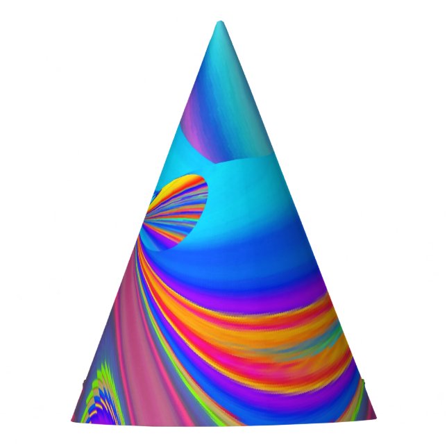 Summerfeeling , Abstrakt 3D Rainbowart Partyhütchen (Vorderseite)
