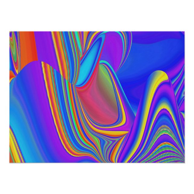 Summerfeeling , Abstrakt 3D Rainbowart Poster (Vorderseite)
