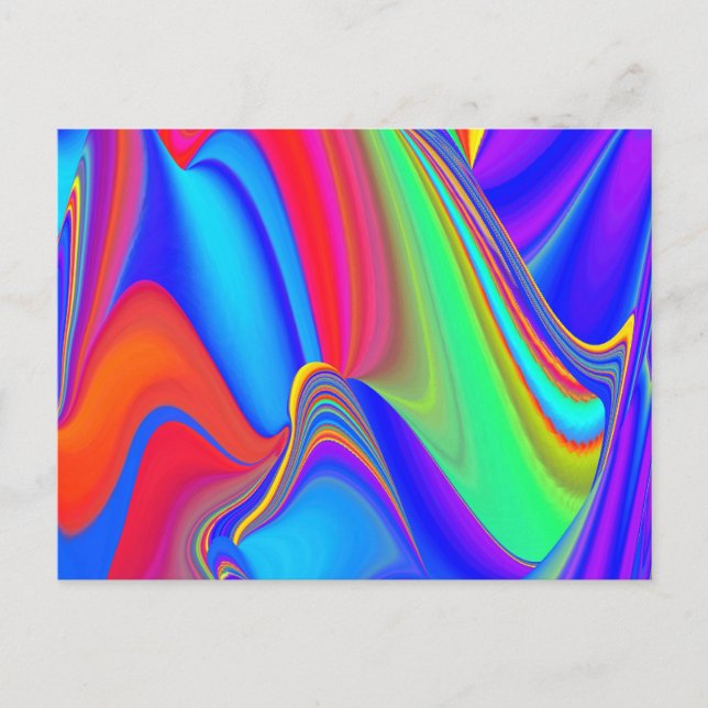 Summerfeeling , Abstrakt 3D Rainbowart Postkarte (Vorderseite)