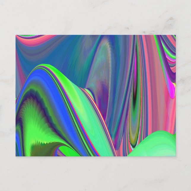 Summerfeeling , Abstrakt 3D Rainbowart Postkarte (Vorderseite)
