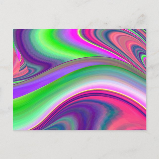Summerfeeling , Abstrakt 3D Rainbowart Postkarte (Vorderseite)