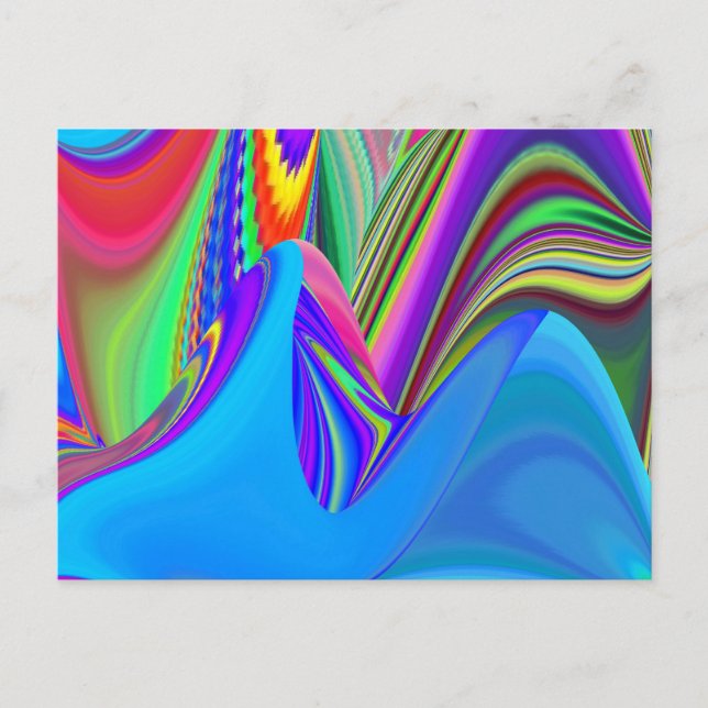 Summerfeeling , Abstrakt 3D Rainbowart Postkarte (Vorderseite)