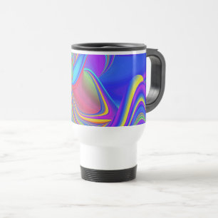 Summerfeeling , Abstrakt 3D Rainbowart Reisebecher