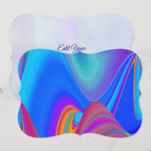 Summerfeeling , Abstrakt 3D Rainbowart Save The Date
