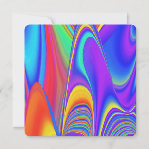 Summerfeeling , Abstrakt 3D Rainbowart Save The Date