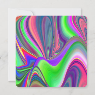 Summerfeeling , Abstrakt 3D Rainbowart Save The Date
