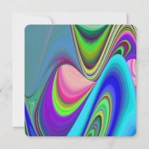 Summerfeeling , Abstrakt 3D Rainbowart Save The Date