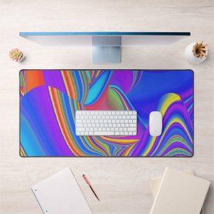 Summerfeeling , Abstrakt 3D Rainbowart Schreibtischunterlage