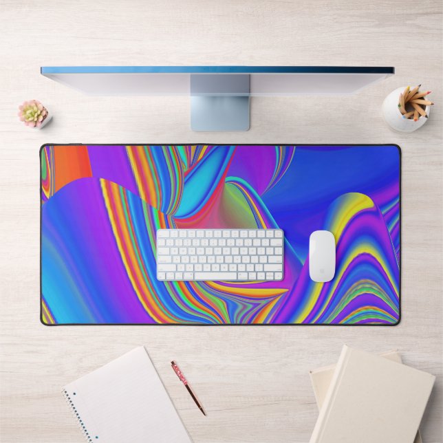 Summerfeeling , Abstrakt 3D Rainbowart Schreibtischunterlage (Büro 1)