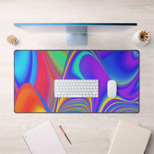 Summerfeeling , Abstrakt 3D Rainbowart Schreibtischunterlage