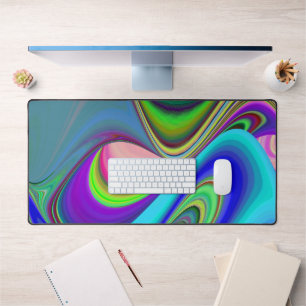 Summerfeeling , Abstrakt 3D Rainbowart Schreibtischunterlage
