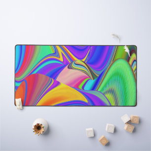 Summerfeeling , Abstrakt 3D Rainbowart Schreibtischunterlage