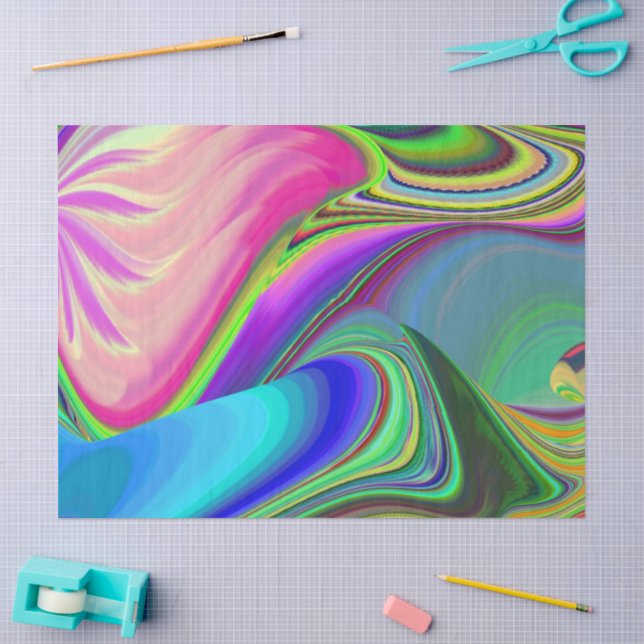 Summerfeeling , Abstrakt 3D Rainbowart Seidenpapier (Basteln)