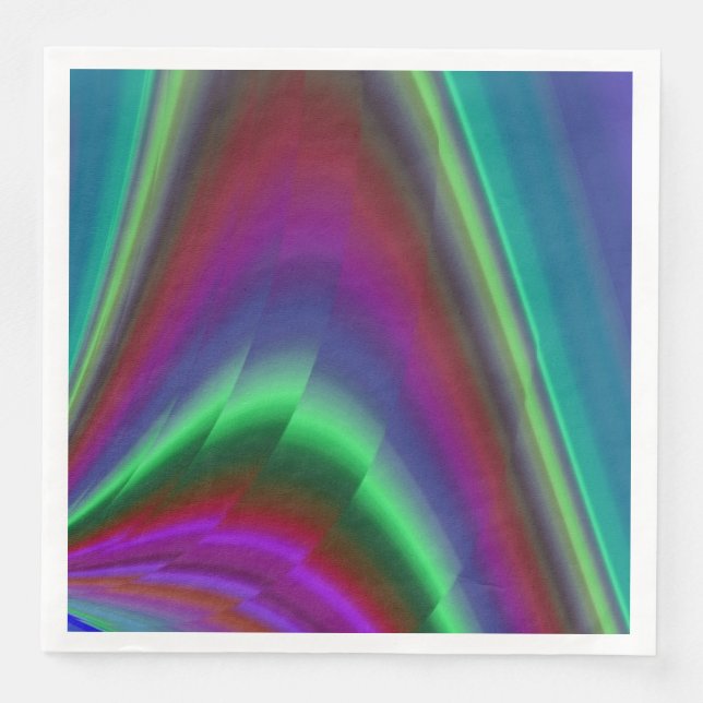 Summerfeeling , Abstrakt 3D Rainbowart Serviette (Vorderseite)