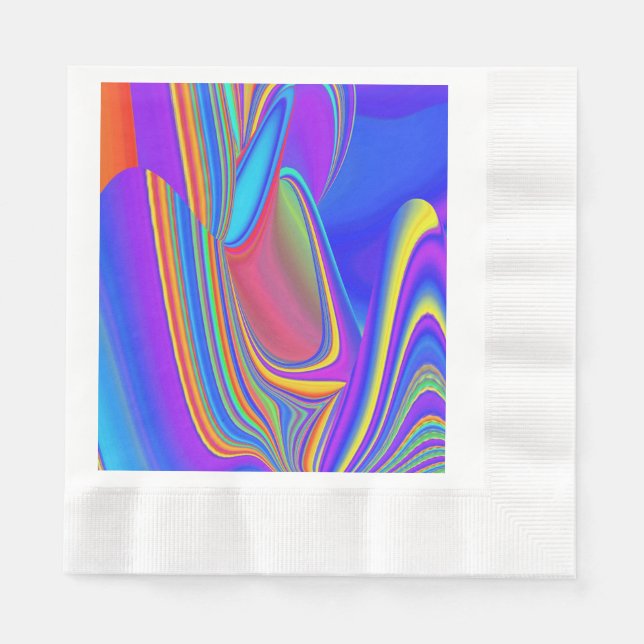 Summerfeeling , Abstrakt 3D Rainbowart Serviette (Vorderseite)