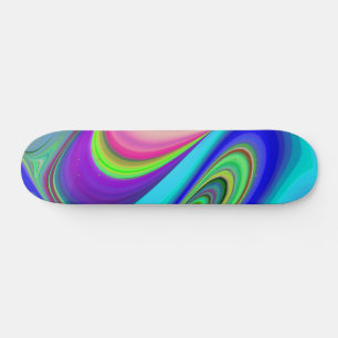 Summerfeeling , Abstrakt 3D Rainbowart Skateboard