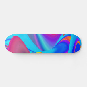Summerfeeling , Abstrakt 3D Rainbowart Skateboard