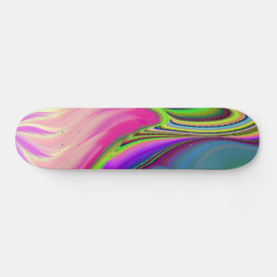 Summerfeeling , Abstrakt 3D Rainbowart Skateboard