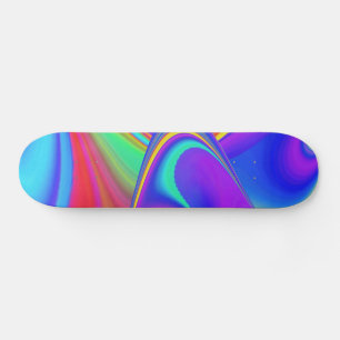 Summerfeeling , Abstrakt 3D Rainbowart Skateboard