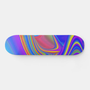 Summerfeeling , Abstrakt 3D Rainbowart Skateboard