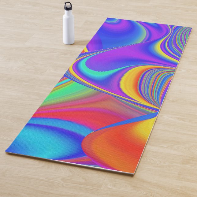 Summerfeeling , Abstrakt 3D Rainbowart Yogamatte (Beispiel)
