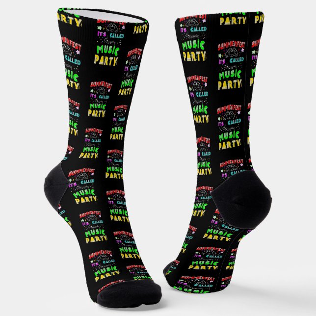 Summerfest Es heißt Music Party Socken (Gewinkelt)