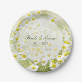 Summerfield Daisies Chamomile Blume Floral Wedding Pappteller
