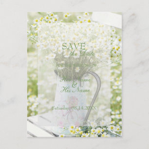 Summerfield Daisies Chamomile Blume Save the Date Ankündigungspostkarte