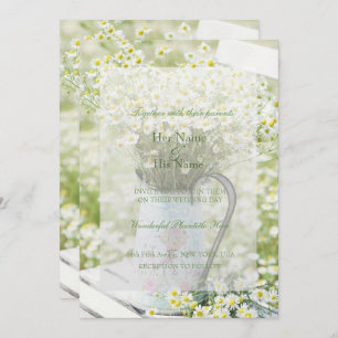 Summerfield Daisies Chamomile Blume Wedding Einladung