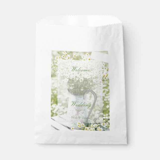 Summerfield Daisies Chamomile Blume Wedding Geschenktütchen (Vorderseite)