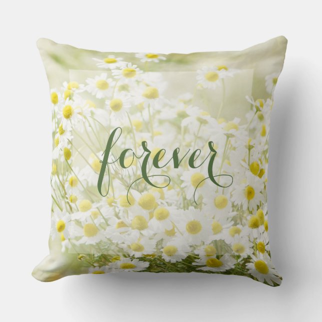 Summerfield Daisies Daisy Blume Wedding Forever Kissen (Vorderseite)