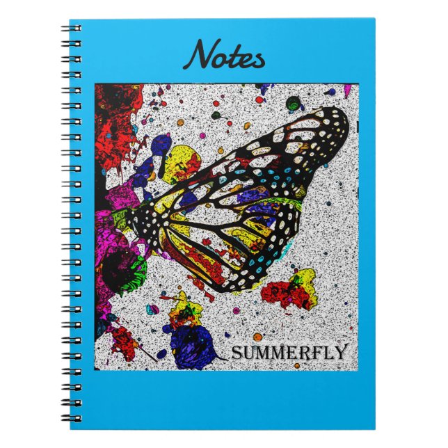 Summerfly Note Livre Arrière - plan bleu (Devant)