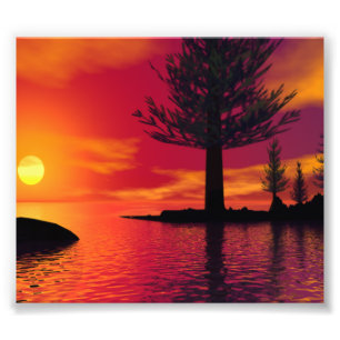 Summerland Sonnenuntergang Fotodruck