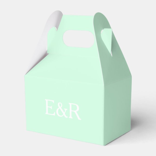 Summermint Pastel Green Mint Wedding Geschenkschachtel (Vorderseite)