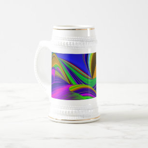 Summerrainbow , Abstrakt 3D Rainbowart Bierglas