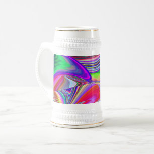 Summerrainbow , Abstrakt 3D Rainbowart Bierglas