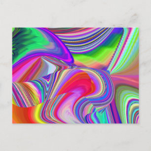 Summerrainbow , Abstrakt 3D Rainbowart Feiertagspostkarte