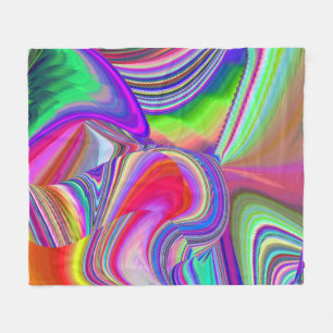 Summerrainbow , Abstrakt 3D Rainbowart Fleecedecke