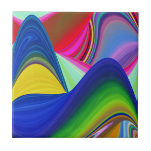 Summerrainbow , Abstrakt 3D Rainbowart Fliese
