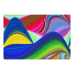 Summerrainbow , Abstrakt 3D Rainbowart Fotodruck
