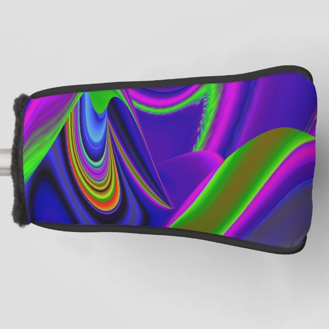 Summerrainbow , Abstrakt 3D Rainbowart Golf Headcover (Vorderseite)